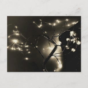 foto postal en blanco y negro con luces abstractas