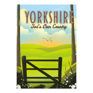 Foto Poste de viaje vintage de Yorkshire "El propio paí