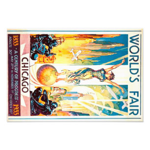 Foto Poster 1933 del anuncio de Chicago de la feria de