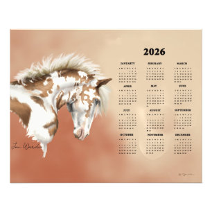 Foto Póster anual de calendario Mustang pintado salvaje