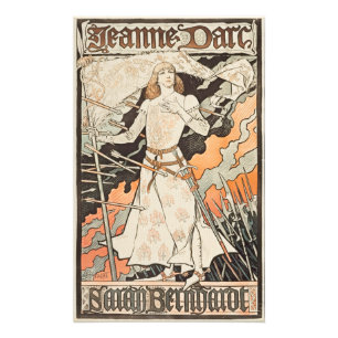Foto Póster Art Nouveau de Jeanne d'Arc Sarah Bernhardt