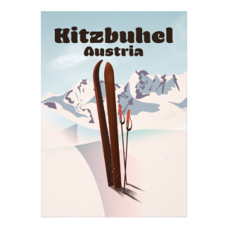Foto poster austriaco de esquí kitzbuhel