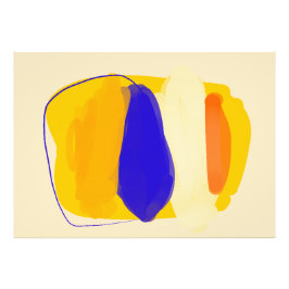 Foto Poster azul y naranja