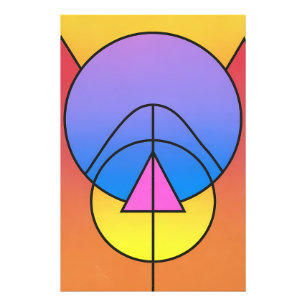 Foto Póster colorido de círculos geométricos abstractos