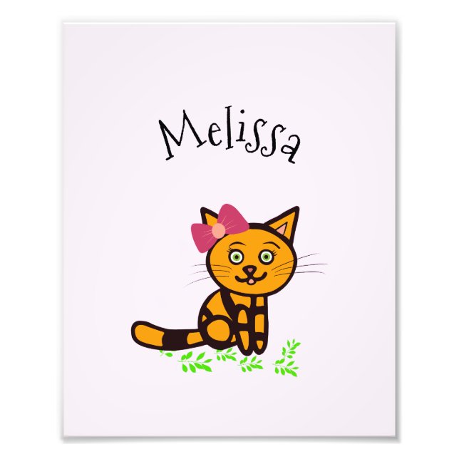 Foto Póster con gato naranja (Frente)
