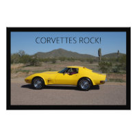 Poster Corvette Covettes Rock 1973 C3