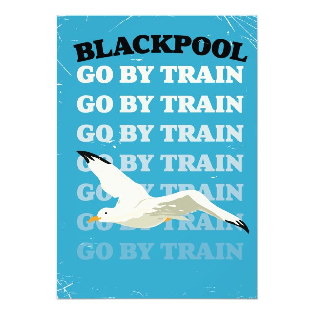 Foto Poster costero Vintage Blackpool (Frente)