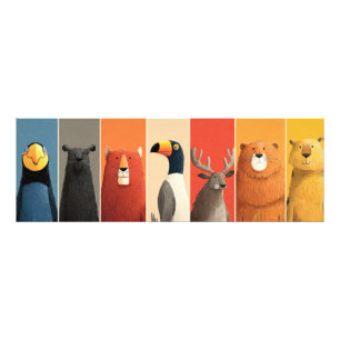 Foto Póster de Animales de Safari Divertidos