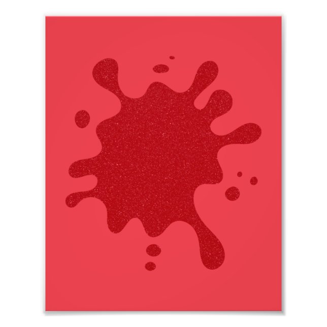 Foto Póster de Arte con Salpicaduras de Rojo Tomate – P (Frente)