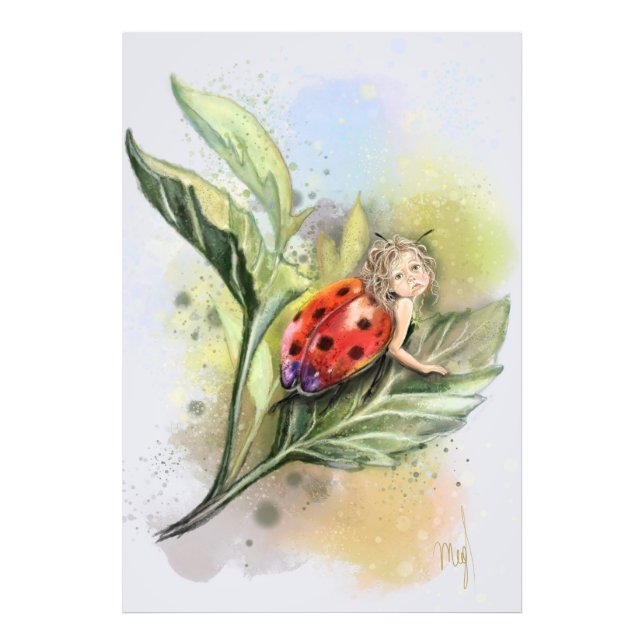 Foto Poster de arte Cute Ladybug (Frente)
