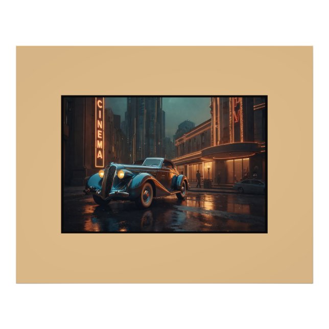 Foto Póster de Arte de Pared de Coche Antiguo Art Déco  (Frente)