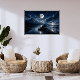 Foto Póster de Arte de Pared de Lago en Montaña bajo Lu