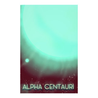 Foto Póster de arte espacial Alpha Centauri