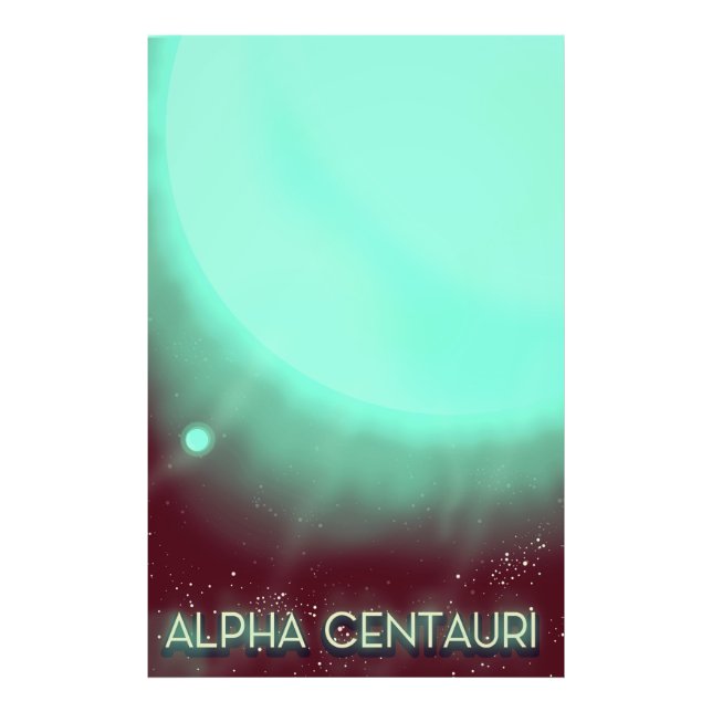 Foto Póster de arte espacial Alpha Centauri (Frente)