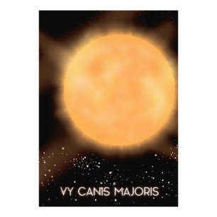 Foto Póster de arte espacial del Sol VY Canis Majoris.
