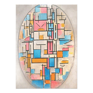 Foto Póster de arte fino de composición oval de Piet Mo