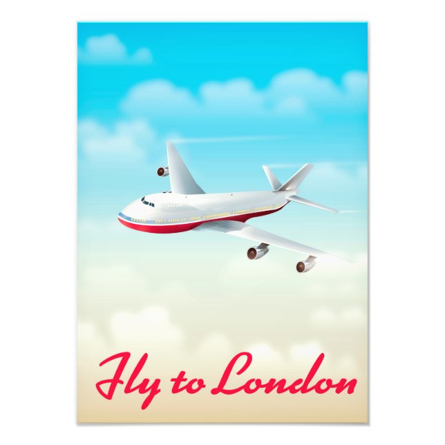 Foto Póster de avión Vuela a Londres (Frente)
