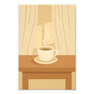 Foto Póster de café cálido en una mañana – Arte minimal