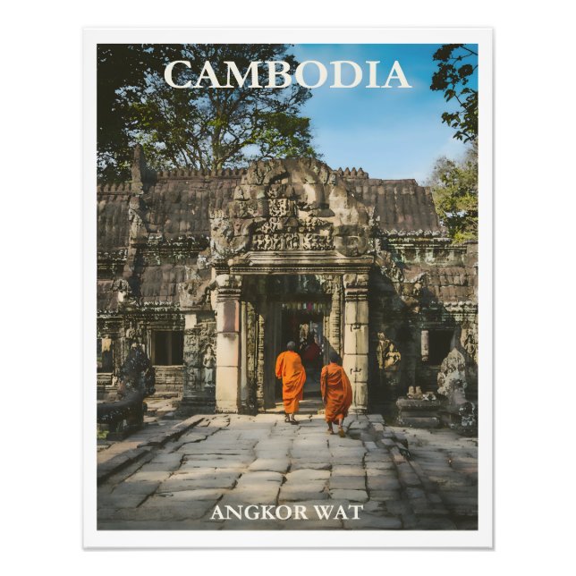 Foto Poster de Camboya Vintage (Frente)