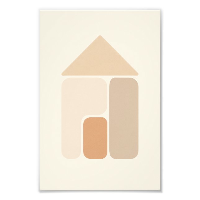 Foto Póster de Casa Abstracta Minimalista (Frente)