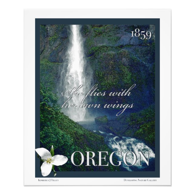 Foto Poster de Cascada de Oregon (Frente)