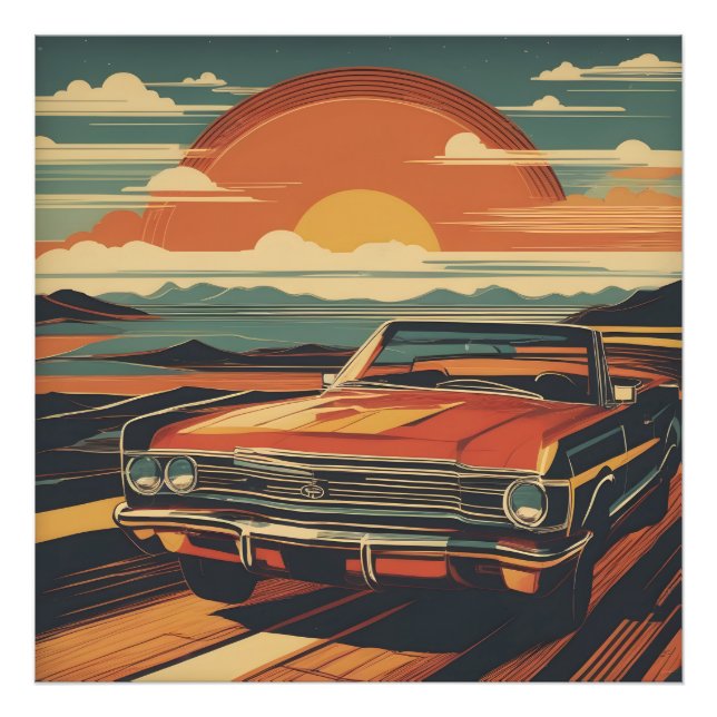 Foto Poster de coches retro (Frente)