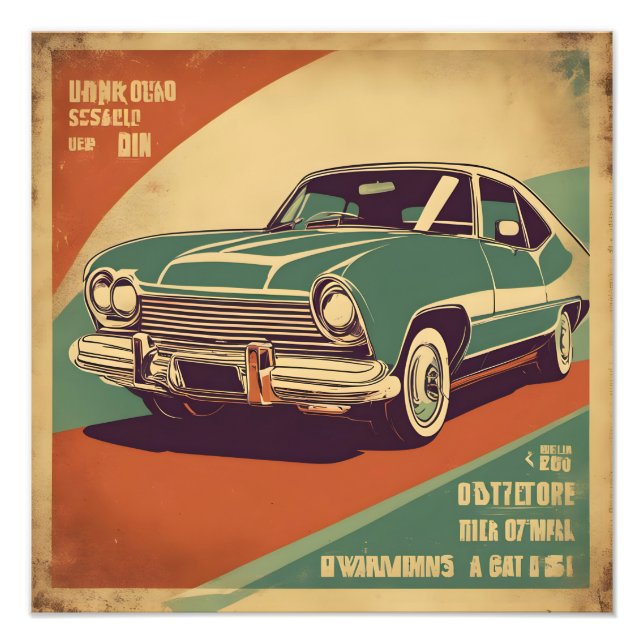 Foto Poster de coches retro (Frente)