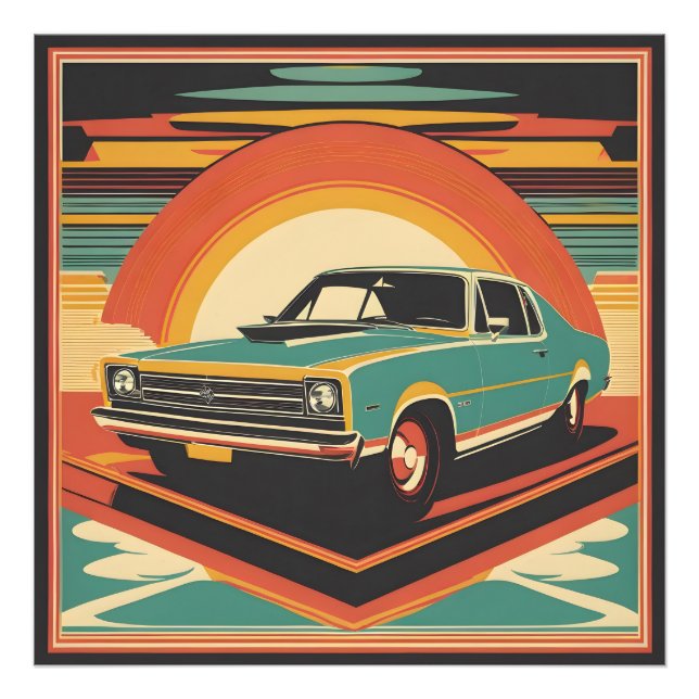 Foto Poster de coches retro (Frente)