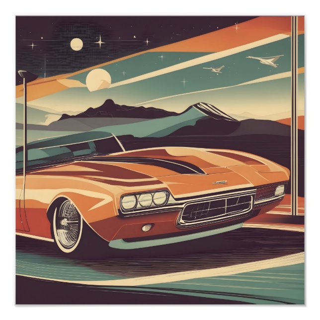 Foto Poster de coches retro (Frente)