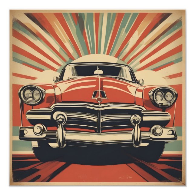 Foto Poster de coches retro (Frente)