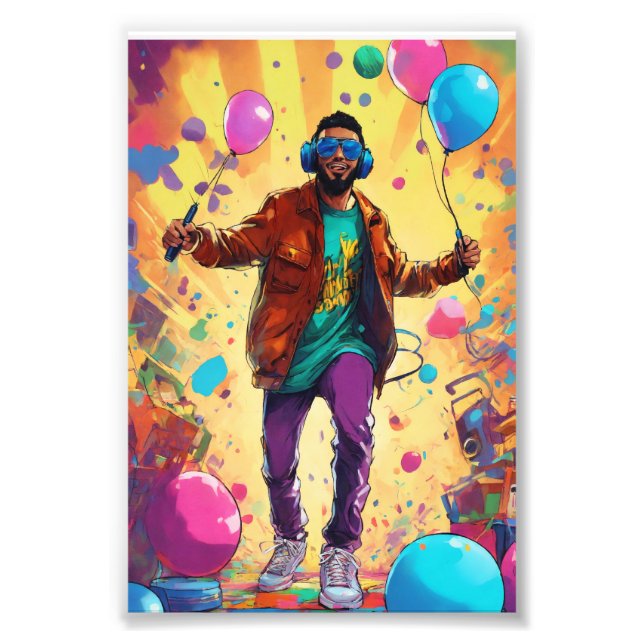 Foto poster de conciertos de hip hop de los años 90 (Frente)