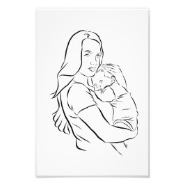 Foto Poster de dibujos de Mamá y Bebé 2 Impresión de My