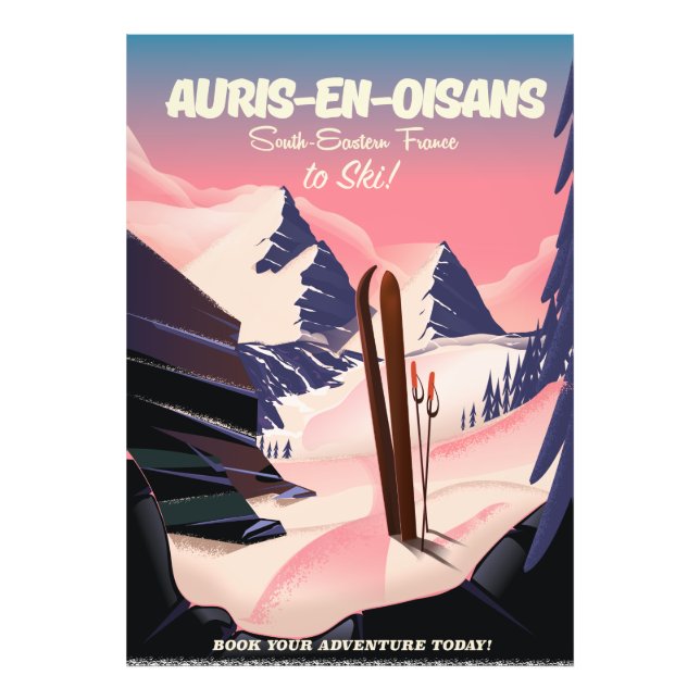 Foto Poster de esquí de AURIS-EN-OISANS Francia (Frente)