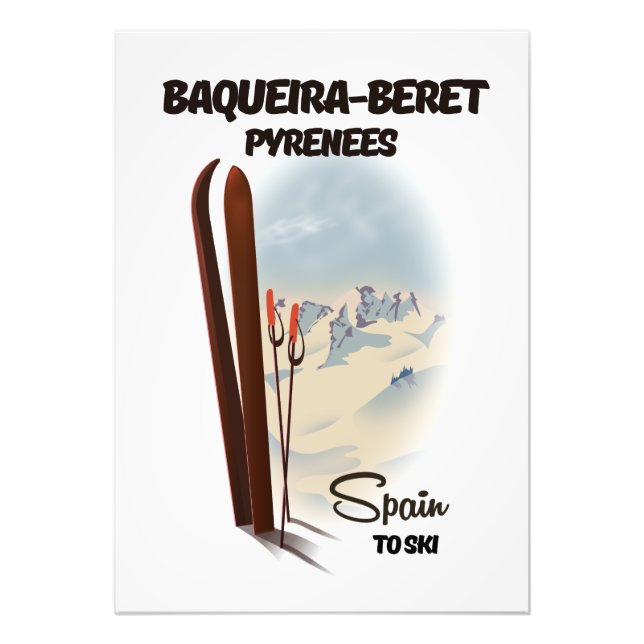 Foto Póster de esquí de Baqueira-Beret España. (Frente)