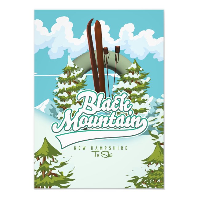 Foto Poster de esquí de Black Mountain New Hampshire (Frente)