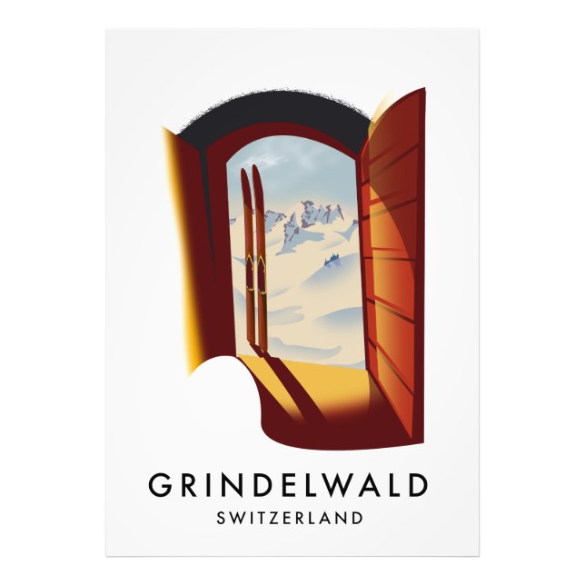 Foto Poster de esquí de Grindelwald Suiza (Frente)