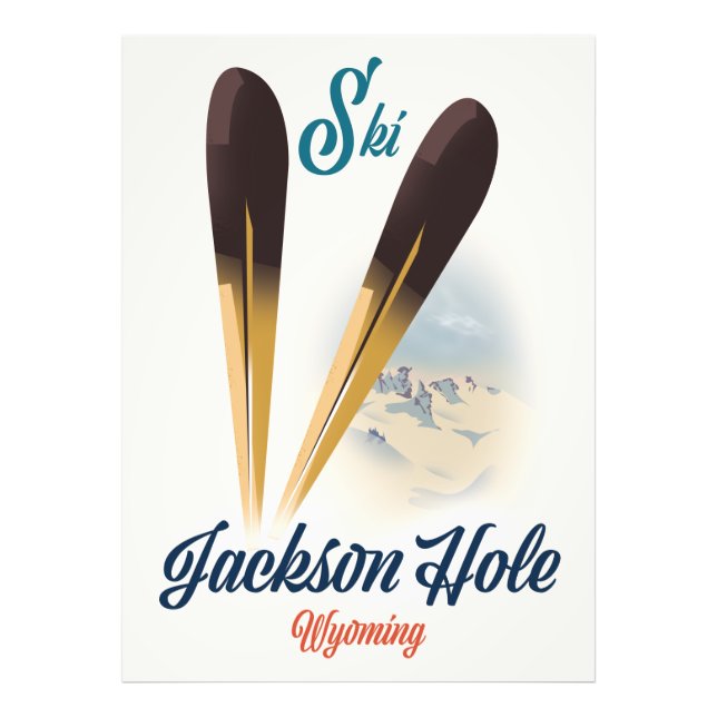 Foto Póster de esquí de Jackson Hole Wyoming (Frente)