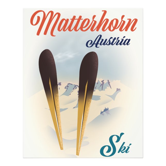 Foto Poster de esquí de Matterhorn Austria. (Frente)