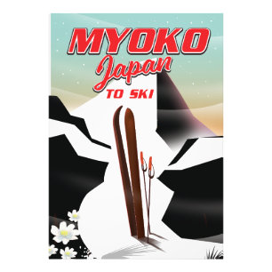 Foto poster de esquí de myoko japan