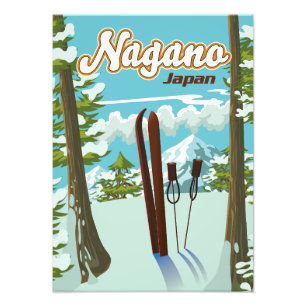 Foto Poster de esquí de Nagano Japón