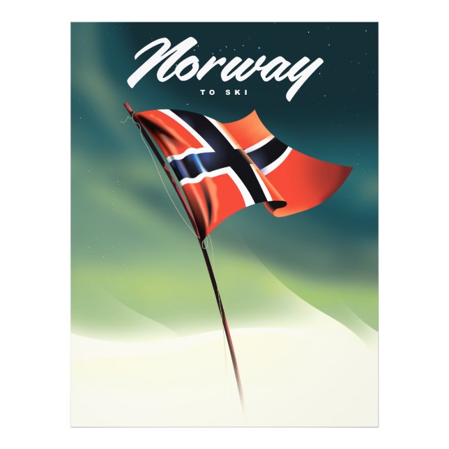 Foto Poster de esquí de Noruega (Frente)