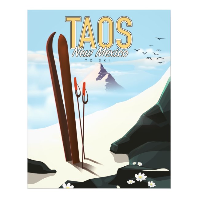 Foto Poster de esquí de Taos New Mexico (Frente)