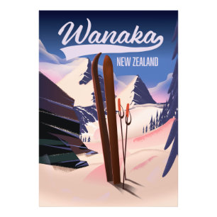 Foto Poster de esquí de Wanaka Nueva Zelanda
