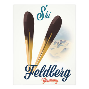 Foto Póster de esquí Feldberg Alemania estilo vintage