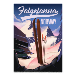 Foto Póster de esquí Folgefonna noruega.