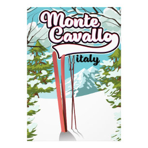 Foto poster de esquí monte cavallo Italy