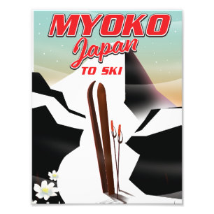 Foto póster de esquí myoko japón