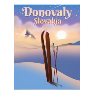 Foto Poster de esquiar Donovaly Slovakia.