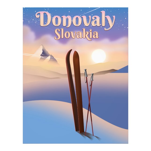 Foto Poster de esquiar Donovaly Slovakia. (Frente)