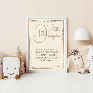 Foto Póster de Fiesta de Bienvenida del Bebé Oso Lindo